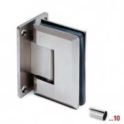 Charnière pour porte en verre 90°, verre/mur pour épaisseur de verre 8 - 12 mm 