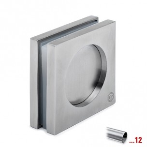 Insert de guidage carré pour épaisseur de verre 8 - 12 mm - Ferrure & Verre